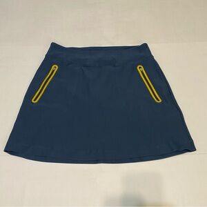 🍁Nike A-Line Skort in Blue with Yellow Zippers